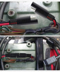 Heavy Duty 2 Pack SAE Extension Cable 12 Foot 16AWG Wiring Harness with quick disconnect plugs on battery terminals.