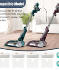 Two vacuums on wood floor with HZ700 Replacement Filter Kit For PowerFins HairPro Odor Vacuum HZ702 HZ700 QS175QBL QS175QGN