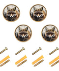 Vintage Gold Cabinet Knobs 4 Pack Round Drawer Pulls For Dresser And Wall Cabinets With Scratch Resistant Finish