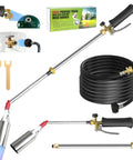 Propane Weed Torch with 14ft hose, high output blow torch, extended detachable design, self igniter, turbo trigger, for weeding.