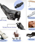 Recliner Power Supply Transformer 29V 2A AC DC Switching Unit With 2 Pin Connector For Electric Recliners Lift Chairs And Standing Desks Plug And Play Replacement Part For OKIN Limoss Tranquil Ease DeltaDrive BetaDrive Motors 4 Feet Cord Included, 2-pin plug detail