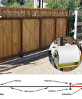 Installed Two Pack Slide Gate Guide Roller For 3 Inch Gates, Nylon Gate Roller With C Bracket, UHMW Guiding on wooden gate