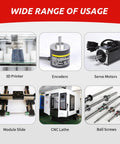 Wide range of usage for Plum 6Mm To 12Mm Flexible Shaft Coupling Spider Coupler with 3D printer, encoders, servo motors.