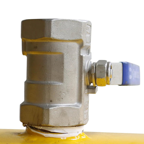 Close-up of valve on Heavy Duty Beast Horizontal Drum Ball Mill For Wet Grinding With Ceramic Lining And 1.5KW Motor 220V