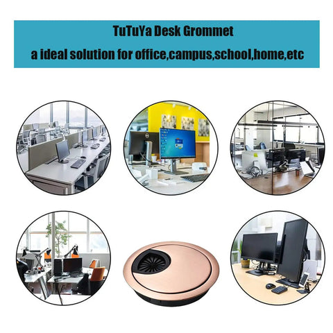Premium Red Bronze Desk Grommet Covers 3 Inch For Neat Cable Management Durable Zinc Alloy Hole Protection Smooth Finish Office Upgrade in office desk use