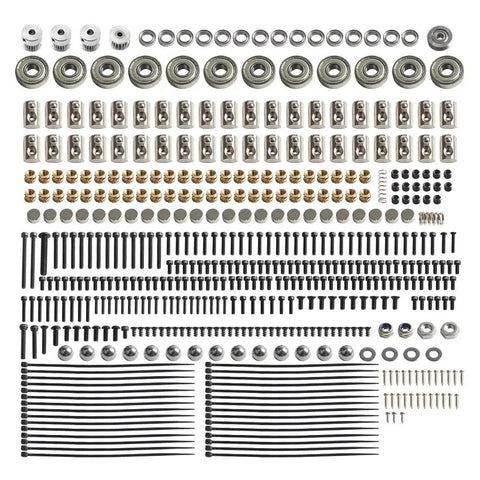 Ercf V2 Eight Or Twelve Channel Filament Switch System For Multi Color 3D Printing hardware components neatly arranged.