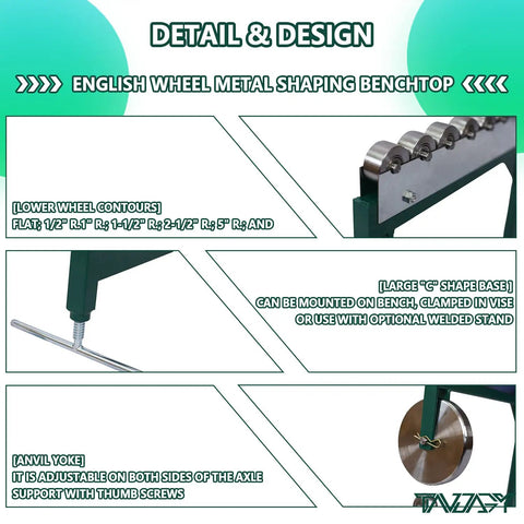 Rock Solid Heavy Duty English Wheel For Auto Body Metal Shaping And Panel Smoothing Top Shelf Benchtop Roller With Rustproof Stainless Steel Frame To Flatten Dents And Bend Sheet Metal Like A Champ