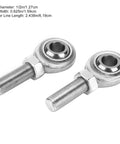 Two Pack Heim Joint Rod End Kit 1/2-20 RH Thread male rod end bearings with jam nuts, zinc plated steel