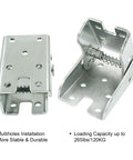 4 Pack Built Like A Tank Folding Table Leg Brackets with Dead Simple Self Locking Hinges Rust Resistant Zinc Iron Hardware supports 265 lbs