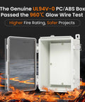 Heavy Duty IP66 Waterproof Junction Box With Clear Hinged Window Pc Abs Shell Built Like A Tank Outdoor Electrical Enclosure For Router Shop And Tough Projects, open view