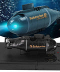 RC Submarine Toy For Teens And Up Mini Electric Diving Boat With Dual Propeller Drive And Bright LED Navigation Lights