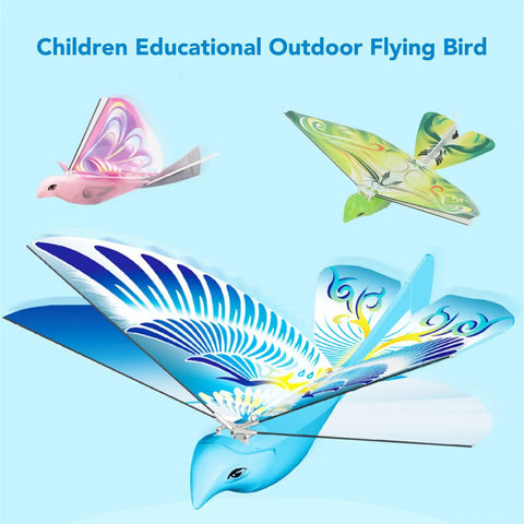 Flying RC Bird With Bionic Wings LED Lights 2.4GHz Remote USB Charging And Durable EPP Body for indoor and outdoor fun, blue