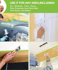 Pro Grade PreTaped Masking Paper And Tape Set 6 Rolls Of 18 Inch By 50 Feet used on car, trim, and door for paint protection