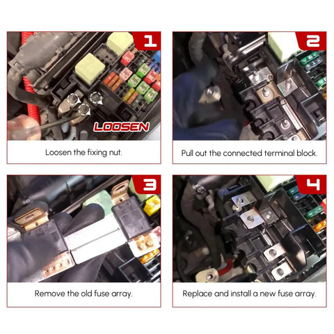 Solid Vehicle Electrical Link Unit With Molded Housing And Metal Tabs Serving As A Perfect Replacement For Your Battery Main Connection Let It Fix Your Ride Today - step-by-step fuse replacement process.