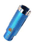 Diamond core drill bit, blue laser-welded, 1-3/8 in, 5/8-11 thread for granite and marble drilling