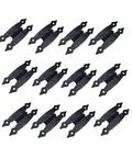 Image of 12 Pack Antique Black H Shape Cabinet Hinges 3.5 Inch For Vintage Furniture Restoration And DIY Wood Projects Decorative Hardware With Durable Metal Construction.