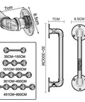White Wrought Iron Stair Handrail With Heavy Duty Rust Proof Mounting Brackets For Indoor Outdoor Mobility Safety Grab Bar dimensions and options