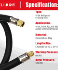 Cool HVAC Evacuation Kit With Upgraded 1/2 Hose For Fast A/C Repair And Refrigerant Service On R410a, R134a, And More Units Made Easy 6 ft hose