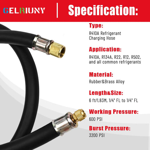 Cool HVAC Evacuation Kit With Upgraded 1/2 Hose For Fast A/C Repair And Refrigerant Service On R410a, R134a, And More Units Made Easy 6 ft hose