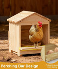 Versatile Portable Chicken Nesting Box With Detachable Ramp For Indoor Outdoor Use, Wall Mount Or Ground Setup, in use by hen