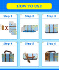 Assembly steps for suitcase boxes from Adventure Travel Cake Topper Set For Party Decor All In One Travel Themed Cupcake Toppers