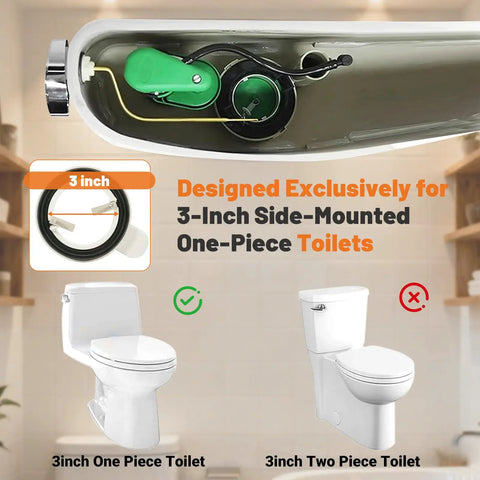 All In One 3 Inch Flush Valve Repair Kit For Most One Piece Toilets With Universal Fit Includes Drain Valve G One Half Inch