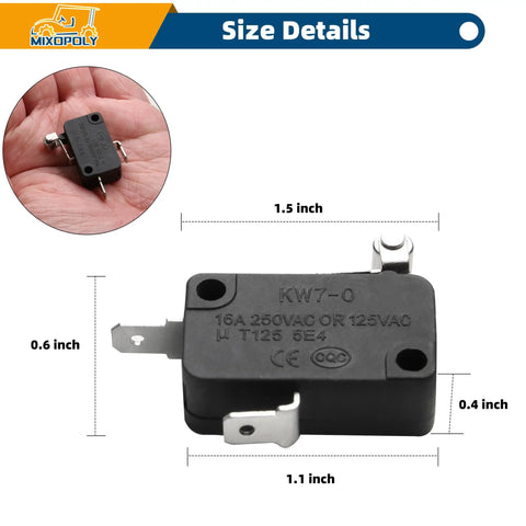 Plug And Play Golf Cart Accelerator Pedal Box Micro Switch 25861G01 Replaces OEM 25861G01 731 10896 size and fit details