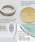 Large Lazy Susan Turntable For Dining Table And Kitchen with tempered glass and aluminum bearing details