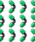 Half Inch Drip Irrigation Fittings 12 Pack Barbed 90 Degree Elbows With Locked Nuts For Anti Drop Connection product image