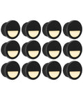 12 Pack Recessed Low Voltage LED Step Lights For Deck Stairs And Posts, 1 Inch Mini Size, arranged in 2 rows