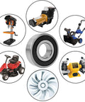Donepart R12-2RS ball bearing, 3/4 x 1-5/8 x 7/16 in, double sealed, high-speed, 10-pack