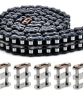 Solid 10 Foot Double Strand Roller Chain 35-2 Duplex For Gate Openers With Extra Links Easy Install And Heavy Duty Machine Gear Upgrade