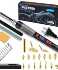 Dope All-In-One 21 In 1 3D Printer Smoothing And Finishing Tool Kit With 80W LED Soldering Iron, brass heatset nuts and solder tips