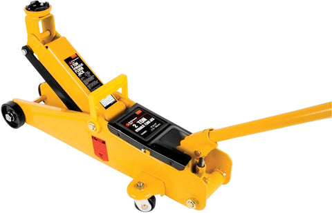 2 Ton Floor Jack With 4000 Pound Capacity Heavy Duty Steel Frame Workhorse For Auto And Garage Lifts Swivel Rear Casters