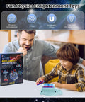 Father and son using 12 In 1 Anti Gravity Magnetic Levitation Science Kit, engaging in STEM experiments for kids aged eight and up.