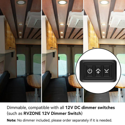 Zero Fuss 12V LED RV Puck Lights Six Pack Aluminum Recessed Ceiling Bulbs For Camper Interior Man Cave Upgrade Built Tough And Hella Bright Making Road Trips A Total Breeze Easy Install Ultra Slim Design That Slaps With Every Rig