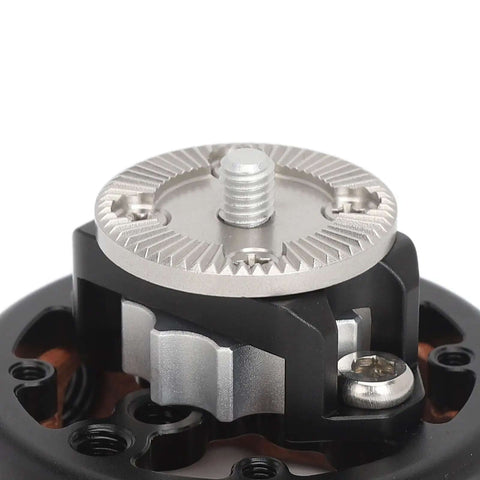 Close-up of the rosette mount on Camera Hand Grip Side Handle With 360 Degree Rotation for DSLR and mirrorless cages.
