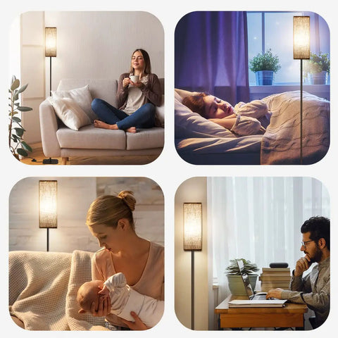 Modern LED Floor Lamp With 3 Color Temperatures Adjustable Brightness For Living Room And Bedroom Cozy Reading Light