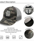 Unisex Golf Trucker Cap Dope Casual Hat With Adjustable Back Breathable Cotton Mesh Crown Classic Baseball Style Camo Design
