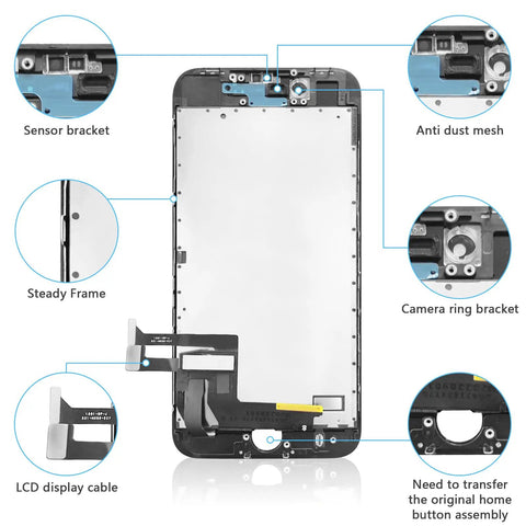 4.7 Inch SE 2022 Screen Replacement Kit With Waterproof Seal Repair Tools And Screen Protector For A2783 A2595 A2785 A2782 A2784 3D Touch