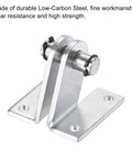 Two Pack 75x56mm Air Cylinder Rod Clevis Mounting Bracket Rear Pivot For Pneumatic Systems Durable Low Carbon Steel 6mm Hole 75x56mm Size Silver Built To Last showing rear pivot bracket with 6mm holes