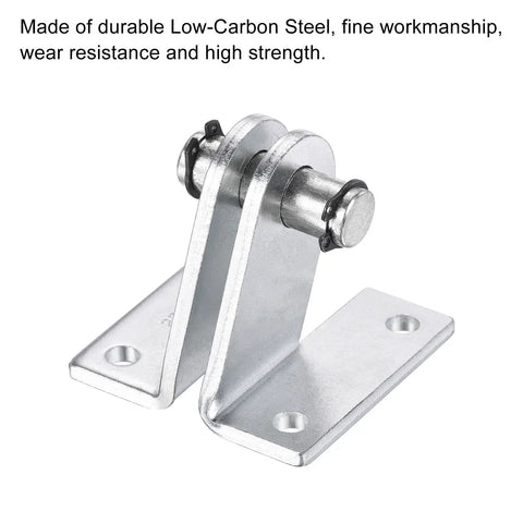 Two Pack 75x56mm Air Cylinder Rod Clevis Mounting Bracket Rear Pivot For Pneumatic Systems Durable Low Carbon Steel 6mm Hole 75x56mm Size Silver Built To Last showing rear pivot bracket with 6mm holes