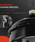 Heavy Duty Vacuum Brake Booster Fits Buick Allure Century Lacrosse Regal Chevy Impala 2000 Through 2009 V6 35 Liter 36 Liter 38 Liter Direct Swap view of black electrophoretic coating detail.