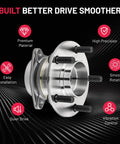 Rear Wheel Bearing And Hub Assembly 2 Pack For Mazda CX 9 2007 Through 2015 5 Lug Compatible Replacement Kit product image