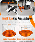 Heavy Duty Pro Grade Bicycle Headset Press Tool With Aluminum Alloy Construction and Anodized Finish, multi-size adapter details