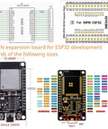 ESP32 DIN Rail Expansion Board With 30 And 38 Pin Connectors For Easy Plug And Play Industrial IoT On 35mm Rail Mount, 30-pin layout