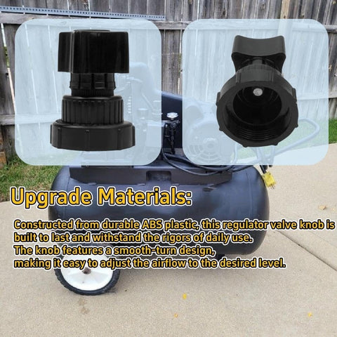Replacement Manifold Plastic Air Compressor Regulator Knob Fits Sanborn Craftsman Coleman; outdoor view with insert details