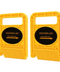 Adjustable Extended Double Featherboard Set Woodworking Track Safety Device Heavy Duty Abs Build with two yellow handles