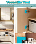 The Easy Hinge Mate Quick Install Hinge Jig With Magnetic Locking For No Drill Door And Cabinet Setup in use on cabinet door