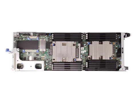 PowerEdge C6420 Four Node Server Cluster With Eight Xeon Gold Sixteen Core CPUs And Four TB DDR4 RAM motherboard view with cooling fins.